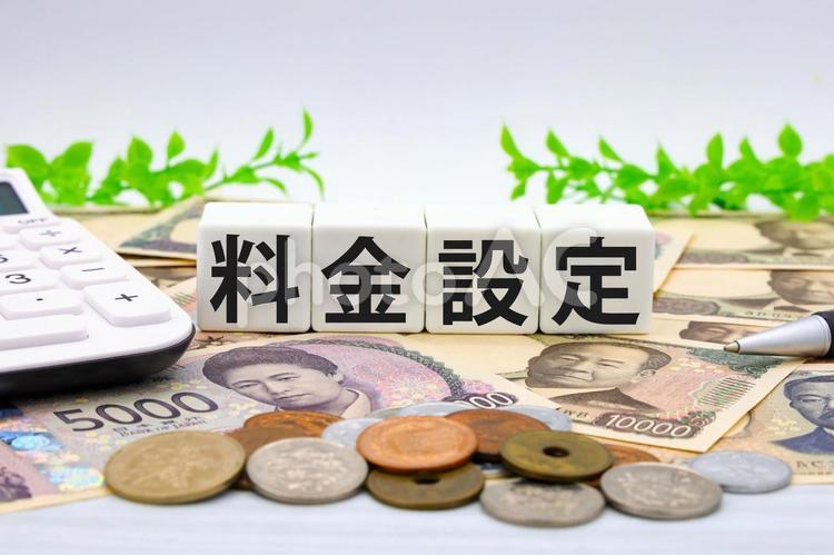 料金設定のポイント 料金設定,価格,コストの写真素材