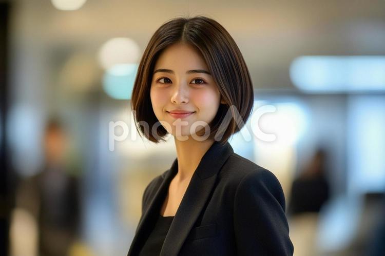 振り返るビジネスウーマン ビジネス,女性,人物の写真素材