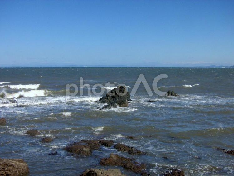 磯の風景 海,磯,波の写真素材