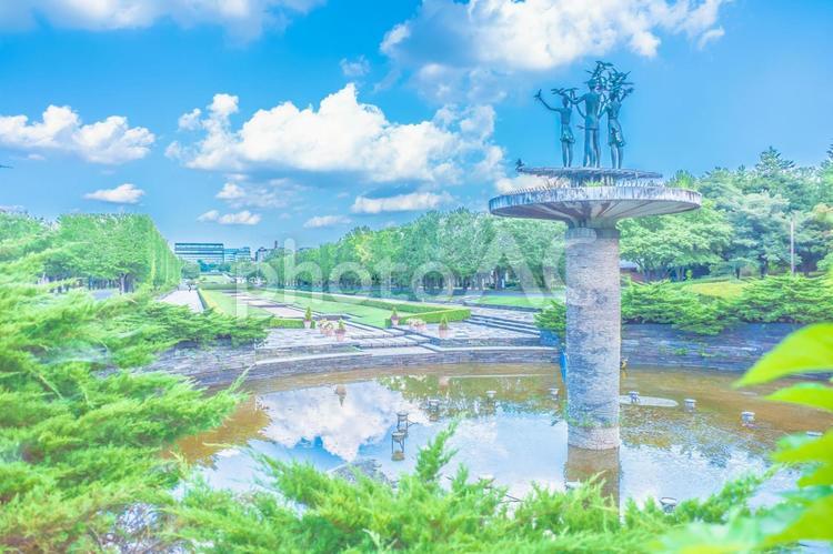 散歩の風景 空,青空,青い空の写真素材