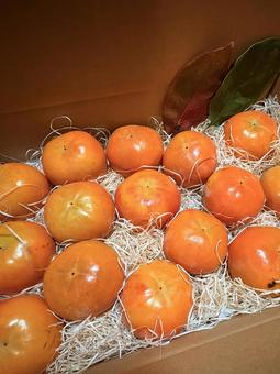 柿が届いた 果物,柿,食べ物の写真素材