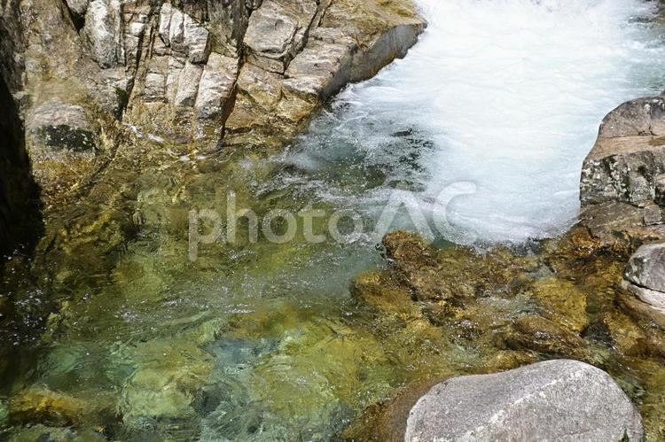 竜神の滝の清流 竜神の滝,滝,春の写真素材