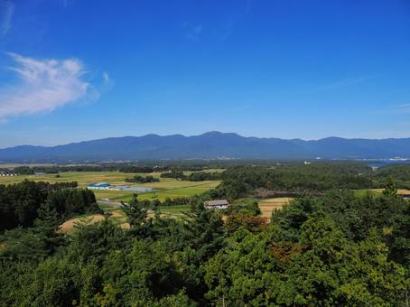 トキのテラスからの景色 トキのテラスからの景色 佐渡島,展望台,トキのテラスの写真素材