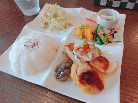 カフェのランチプレート ワンプレート,食べ物,フードの写真素材