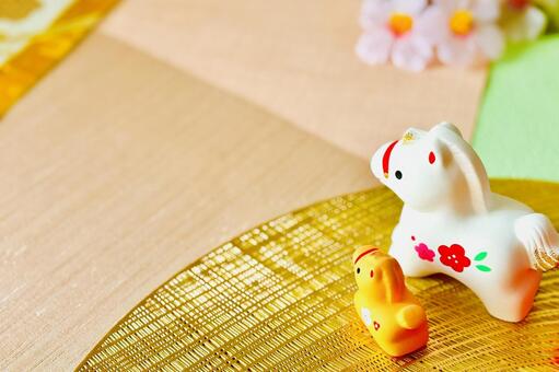 午年の年賀状素材と馬の親子 午年,2026,午の写真素材