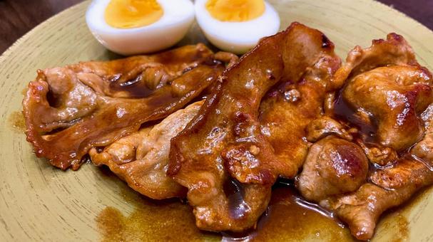 香ばしく焼けた豚の生姜焼き 香ばしく焼けた豚の生姜焼き 生姜焼き,豚肉,和食の写真素材