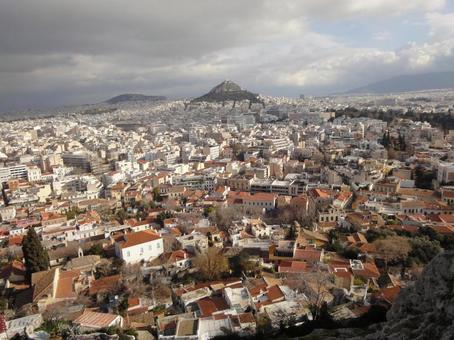 ギリシャの街並み ギリシャの街並みの写真