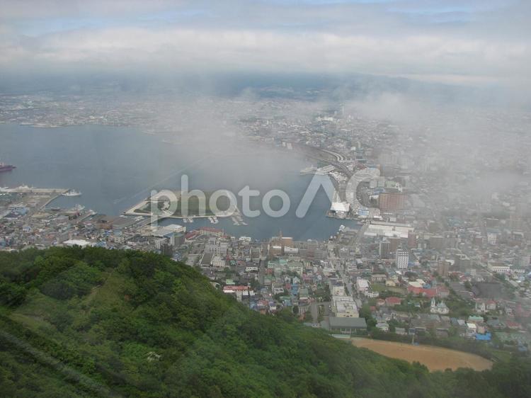 函館山ロープウェイから 01 0906 函館山,ロープウェイ,北海道の写真素材