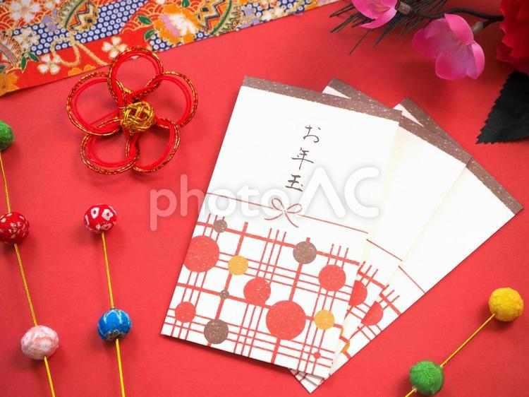 お年玉 お年玉,ポチ袋,お正月の写真素材