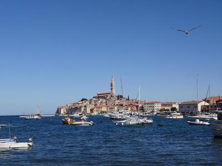 クロアチア　ロヴィニ クロアチア,ロヴィニ,街並みの写真素材