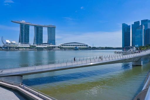 シンガポール・マリーナベイサンズ シンガポール,マリーナベイサンズ,旅行の写真素材