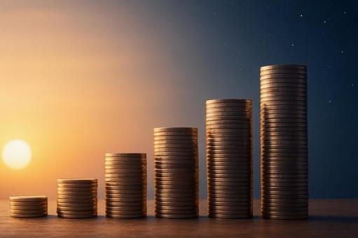 夕陽が照らす黄金の成長 夕陽が照らす黄金の成長の写真