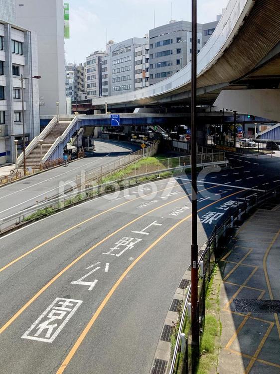 東京風景・上野駅 上野駅,駅前,昭和通りの写真素材