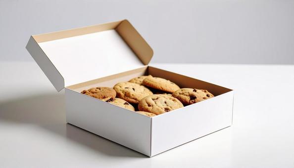箱入りの素朴なクッキー 箱入りの素朴なクッキーの写真
