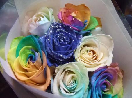 レインボーローズ カラフルな薔薇1 レインボーローズ カラフルな薔薇1 レインボーローズ,薔薇,カラフルの写真素材