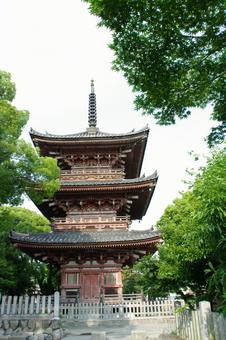愛知県甚目寺三重塔(国指定重要文化財) 愛知県甚目寺三重塔(国指定重要文化財)の写真