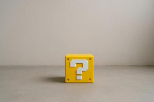 ?マークのブロック ?マークのブロックの写真