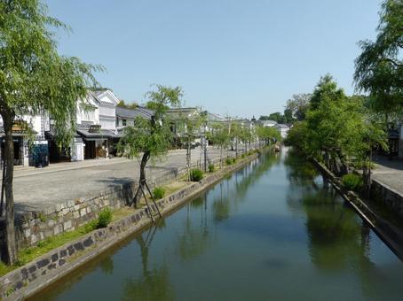 倉敷美観地区 川舟流し 舟からの風景 倉敷美観地区 川舟流し 舟からの風景 倉敷美観地区,川舟流し,歴史的建造物の写真素材