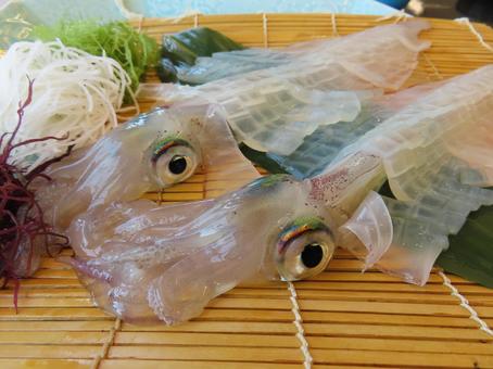いかの活き造り いかの活き造り 呼子,活け造り,イカ刺しの写真素材