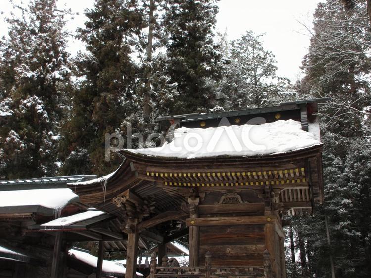 長野県-若一王子神社-本殿-側面 若一王子神社,神社,神仏習合の写真素材