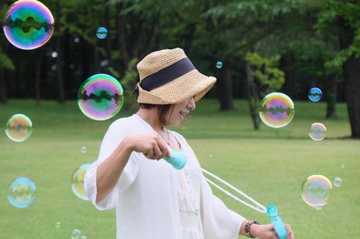 シャボン玉 シャボン玉の写真