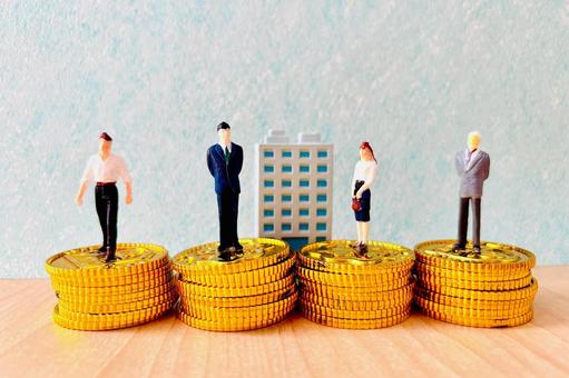 企業とお金とビジネスマン 企業とお金とビジネスマンの写真