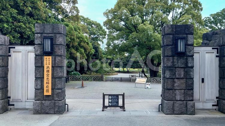 浜離宮恩賜庭園　東京都中央区　元大名庭園 浜離宮,庭園,東京都の写真素材
