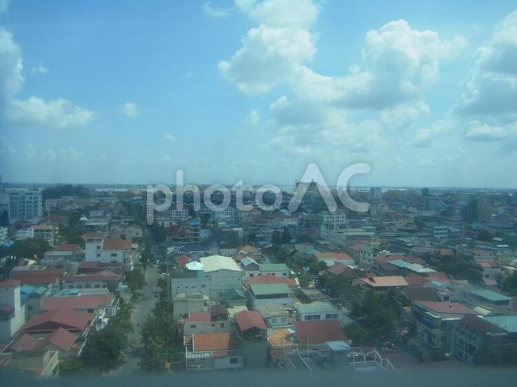 プノンペン（カンボジアの首都）の街並み カンボジア,プノンペン,首都の写真素材