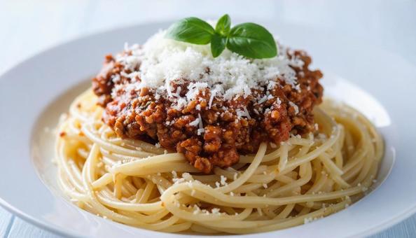 ミートソースパスタ ミートソースパスタの写真