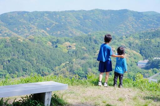 岡崎　山中城址　山頂 山中城址,山頂,やっほーの写真素材