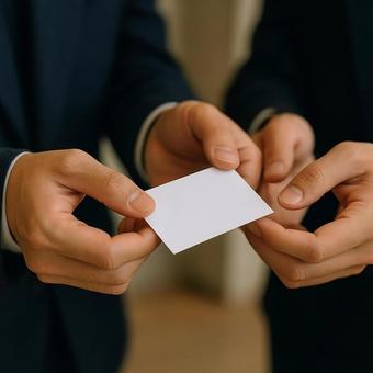 名刺交換 名刺交換の写真