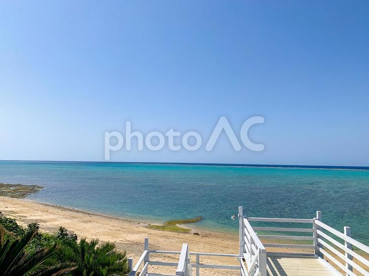 沖縄の海　今帰仁村 海,今帰仁村,砂浜の写真素材