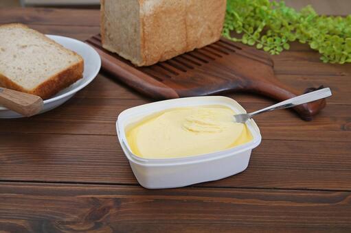 バター バター,パン,食パンの写真素材