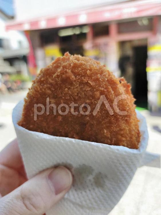 コロッケ コロッケ,屋台,食べ歩きの写真素材