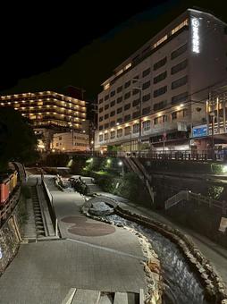 夜の有馬温泉街 夜の有馬温泉街の写真