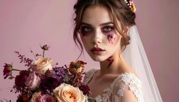 花嫁ゾンビの仮装　ハロウィンの写真