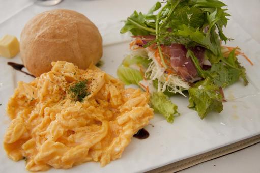 モーニング モーニング,朝食,スクランブルエッグの写真素材