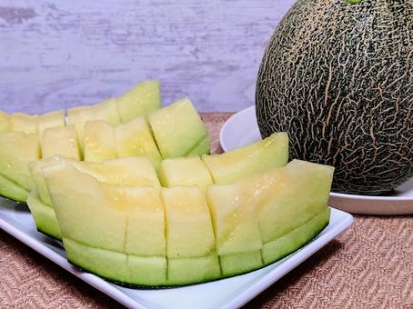 Photo, melon, blue meat melon, fruit, 