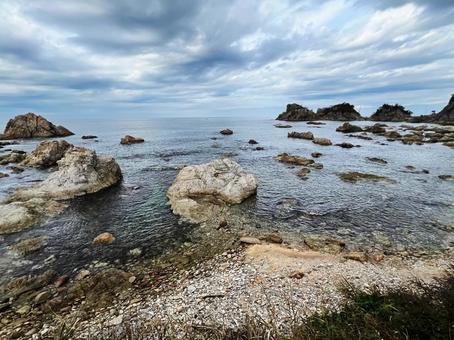 礒の海岸 礒の海岸 磯,海岸,笹川流れの写真素材