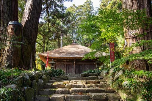 勝楽山高蔵寺阿弥陀堂⑼ 秋,紅葉,勝楽山高蔵寺阿弥陀堂の写真素材