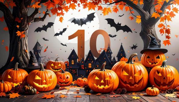 10月 ハロウィンイメージ 10月 ハロウィンイメージの写真