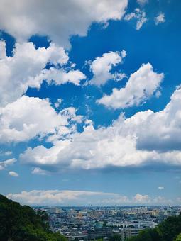 東京郊外、稲城市の真夏の遠景2 東京郊外、稲城市の真夏の遠景2の写真