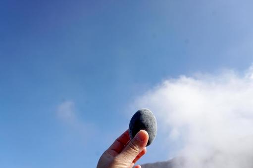 大涌谷の黒卵 箱根,大涌谷,観光地の写真素材
