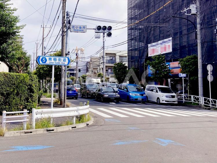 東京風景・花小金井 花小金井,交差点,青梅街道の写真素材