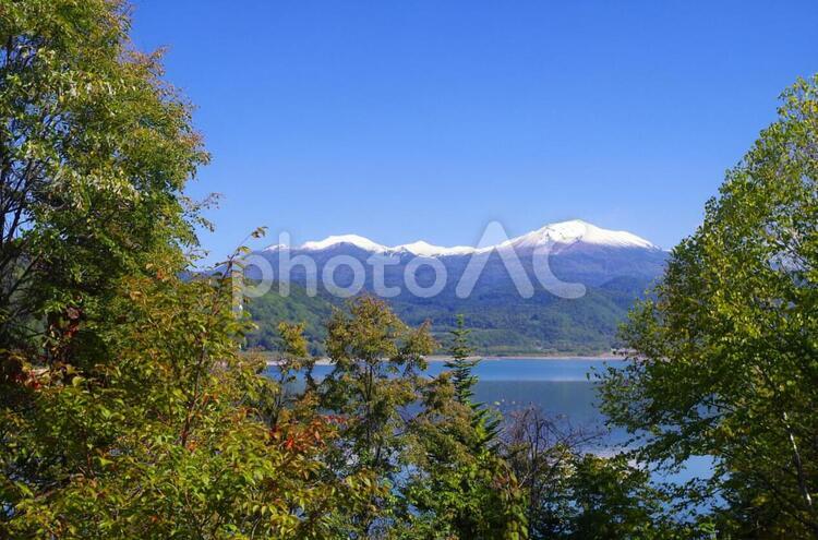 北海道の風景 北海道,東川,旭岳の写真素材