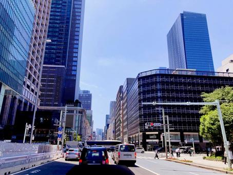 東京風景・日本橋 日本橋,交差点,東京の写真素材