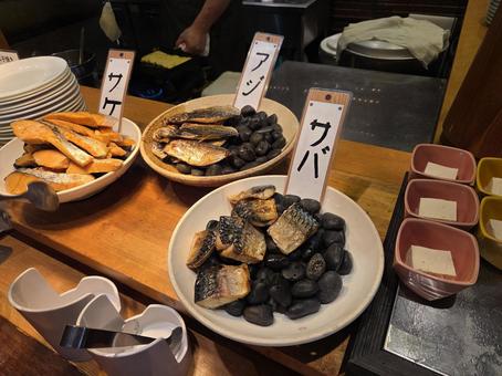 和食惣菜 焼き魚,サケ,鮭の写真素材