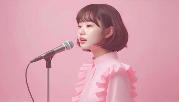 歌う女性 歌う女性の写真