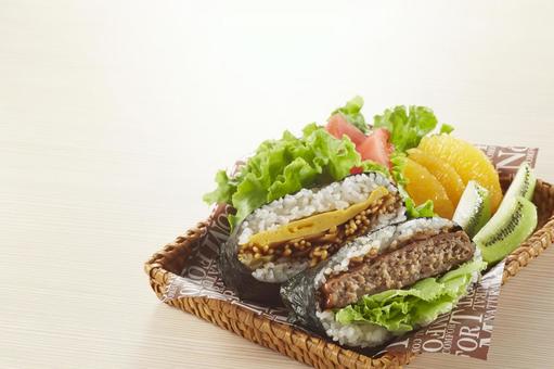 おにぎらず おにぎらず,弁当,ランチボックスの写真素材