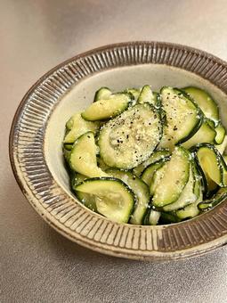 ズッキーニの塩レモンマリネ ご飯,料理,おうちごはんの写真素材
